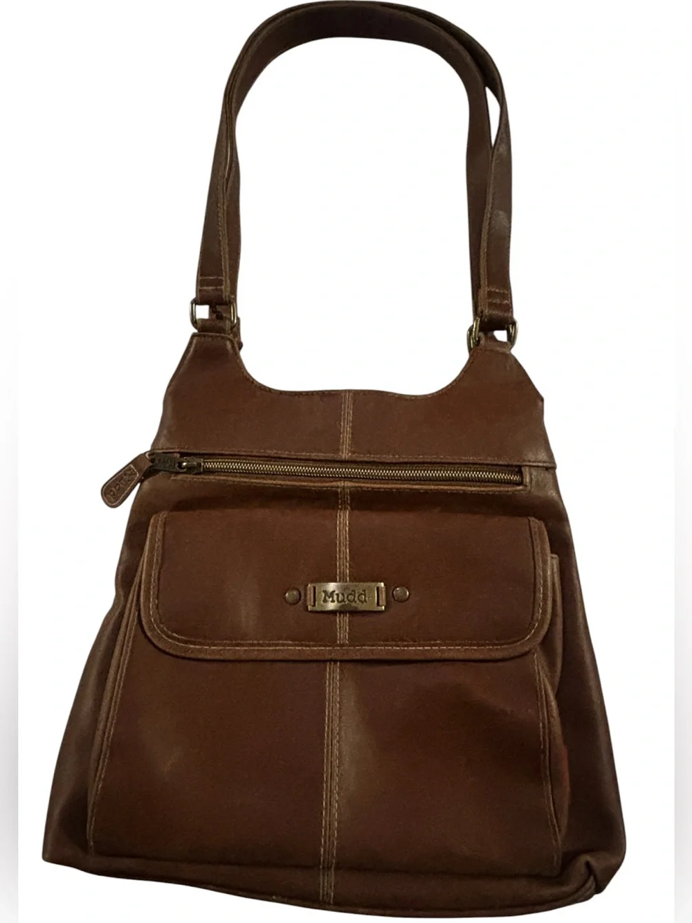 Vintage 90s Y2K Mudd Vegan leather shoulder bag brown